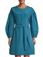 Jangy Cotton-Blend Puff-Sleeve Minidress