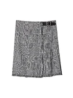 Glen Check Wrap Miniskirt