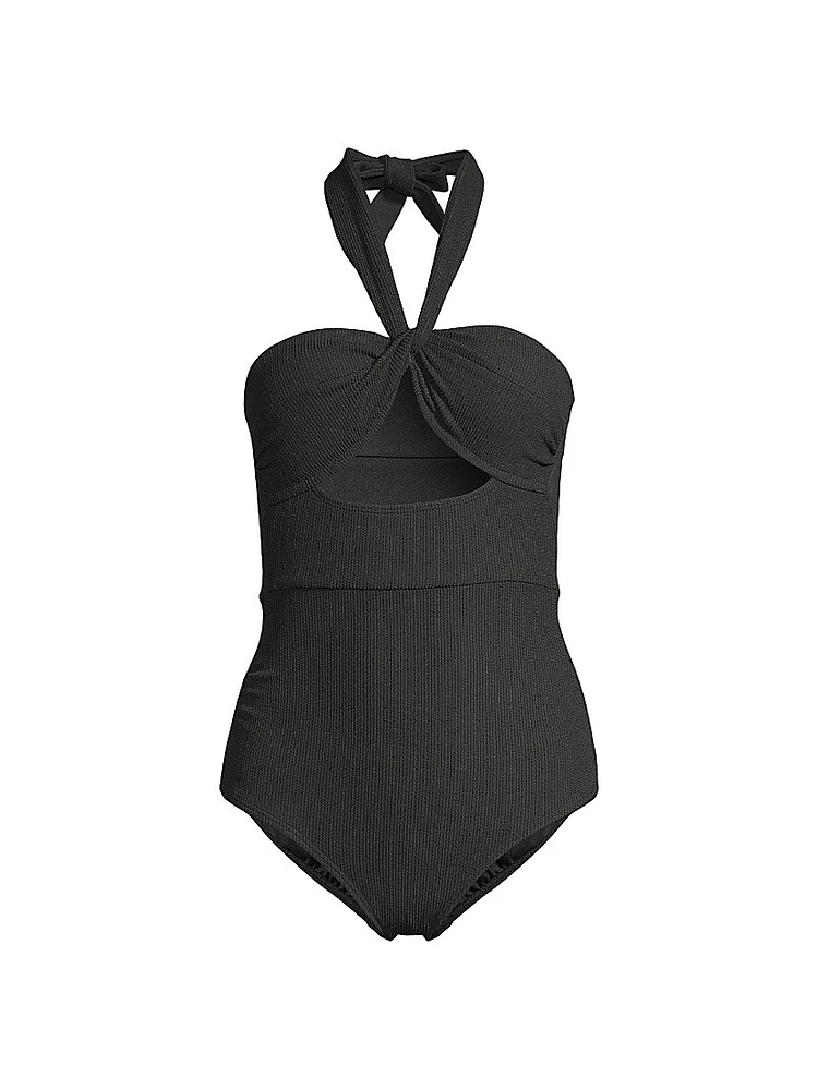 Ella Twist-Front One-Piece Swimsuit