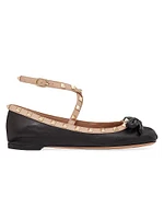 Rockstud Ballerina Flats Nappa Leather