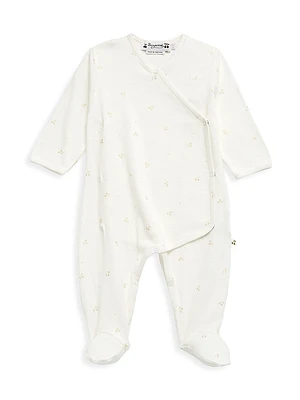 Baby's Cotton Long-Sleeve Wrap Footie