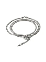 Naga Dragon Sterling Silver & Blue Sapphire Wrap Bracelet