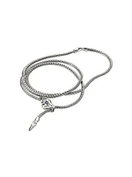 Naga Dragon Sterling Silver & Blue Sapphire Wrap Bracelet