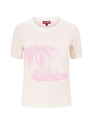 Reyna Short-Sleeve Wool-Blend Sweater