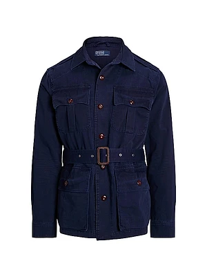 Highridge Modern Safari Twill Cotton Bomber Jacket