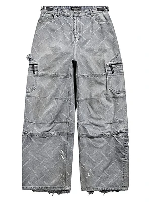 Bal Diagonal Allover Cargo Pants