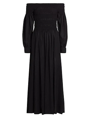Manu Wool Off-the-Shoulder Maxi Dress