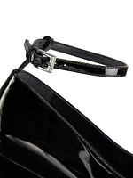 Square Toe Leather Pumps