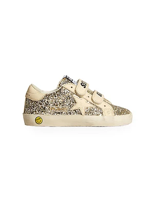 Baby's & Girl's Old School Glitter & Star Sneakers