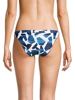 Ocean Puzzle Low-Rise Bikini Bottom
