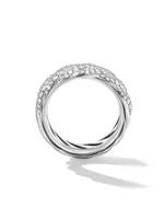 Sculpted Cable Band Ring Sterling Silver