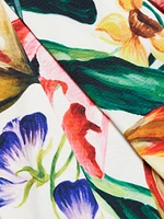 Floral Mikado Satin Cocktail Minidress