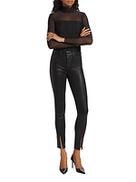 Chic Mesh Mock Turtleneck Bodysuit
