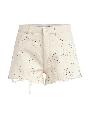 Lori Studded Denim Shorts