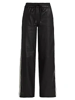 Baggy Leather Drawstring Pants