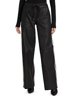Baggy Leather Drawstring Pants