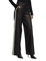 Baggy Leather Drawstring Pants