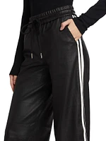 Baggy Leather Drawstring Pants