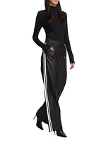 Baggy Leather Drawstring Pants