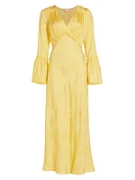 Kalona Silk-Blend Jacquard Maxi Dress