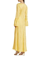 Kalona Silk-Blend Jacquard Maxi Dress