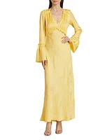 Kalona Silk-Blend Jacquard Maxi Dress