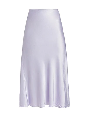 Anya Satin Midi-Skirt