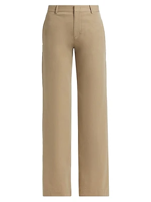 Twill Wide-Leg Pants