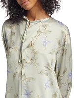 Bellflower Silk Tie-Neck Blouse