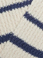 Cotton-Blend Striped Sweater