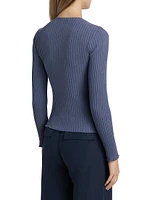 Rib-Knit Henley Top