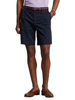 Stretch-Twill Flat-Front Shorts