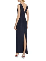 Claire Silk Sleeveless Column Gown