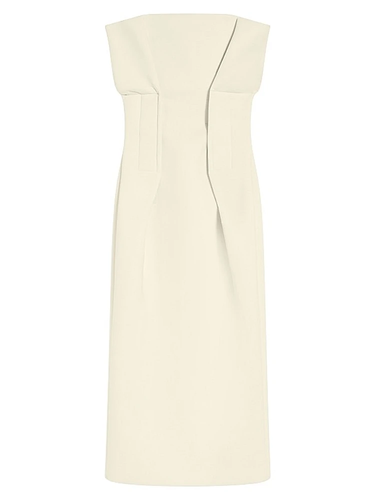 Adito Strapless Sheath Midi-Dress