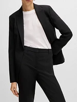 Regular-Fit Jacket Virgin Wool With Slit Cuffs