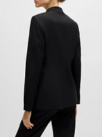 Regular-Fit Jacket Virgin Wool With Slit Cuffs