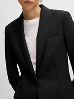 Regular-Fit Jacket Virgin Wool With Slit Cuffs