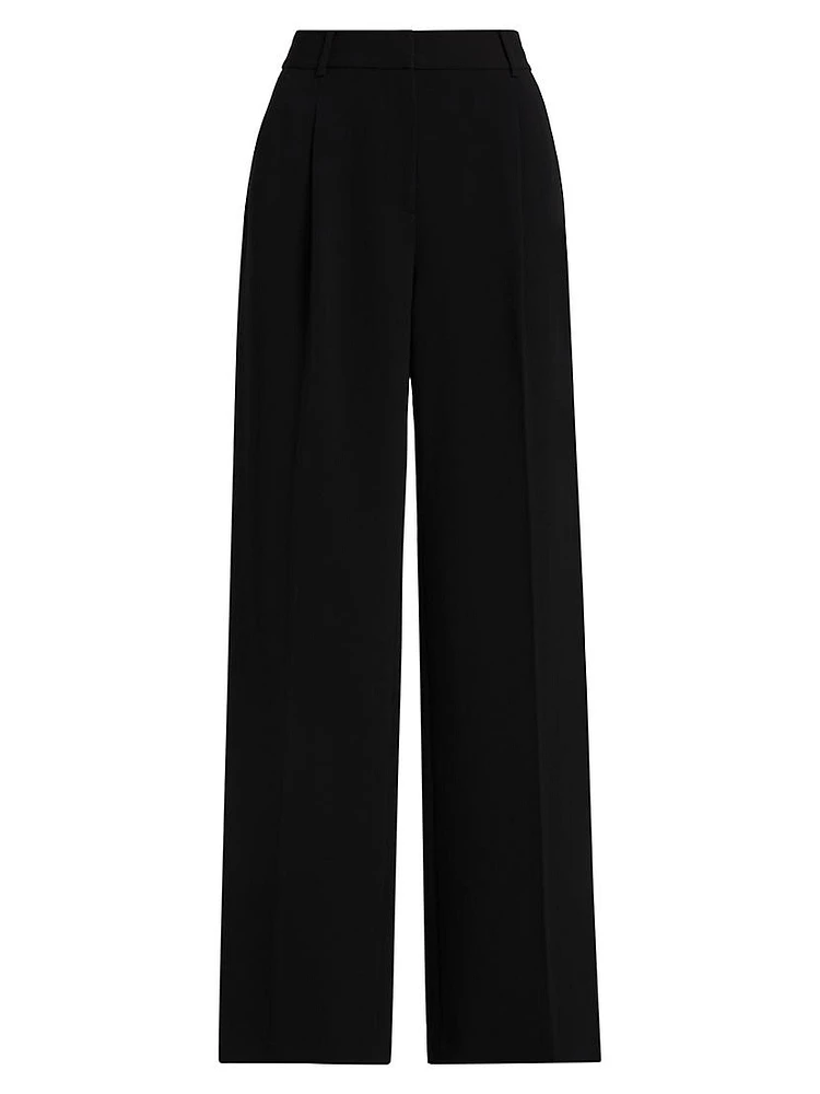 Pleated Wide-Leg Pants