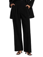 Pleated Wide-Leg Pants