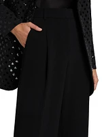 Pleated Wide-Leg Pants