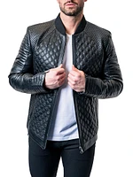 Leather Croco Jacket