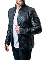 Leather Croco Jacket