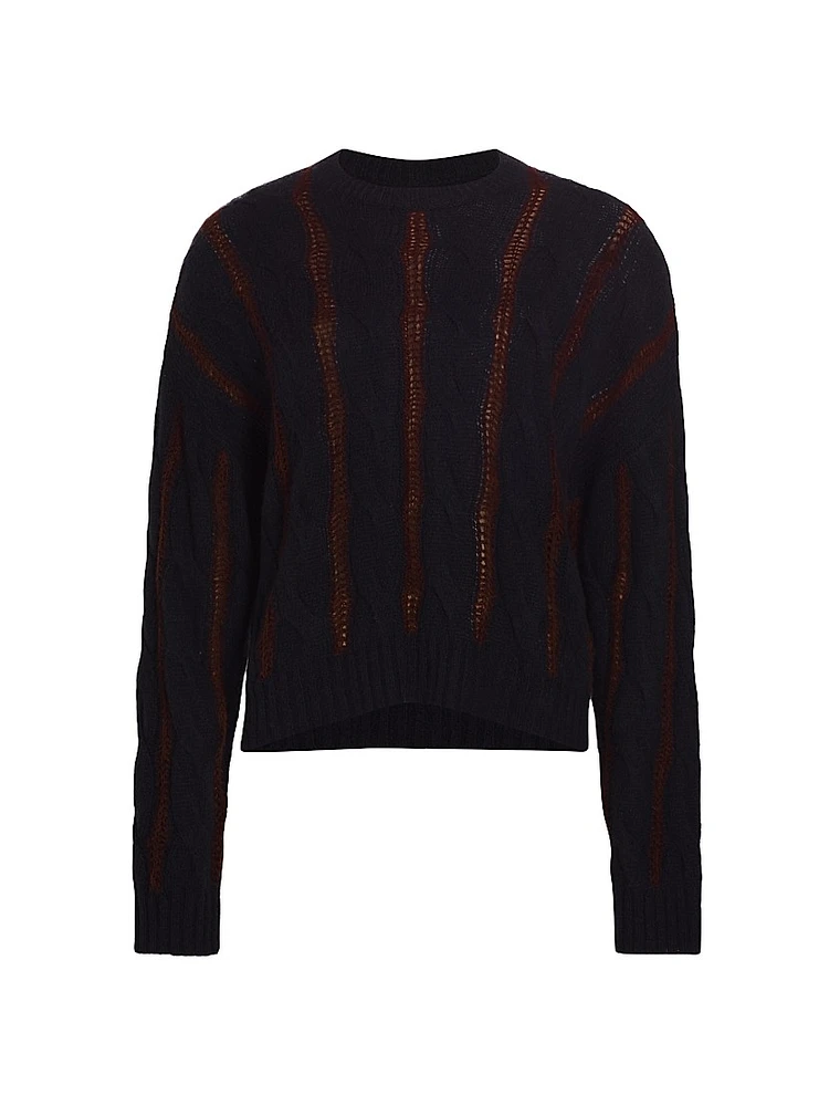 Cable-Knit Wool-Blend Sweater
