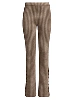 Houndstooth Wool & Cashmere Pants