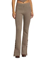 Houndstooth Wool & Cashmere Pants