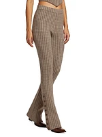 Houndstooth Wool & Cashmere Pants