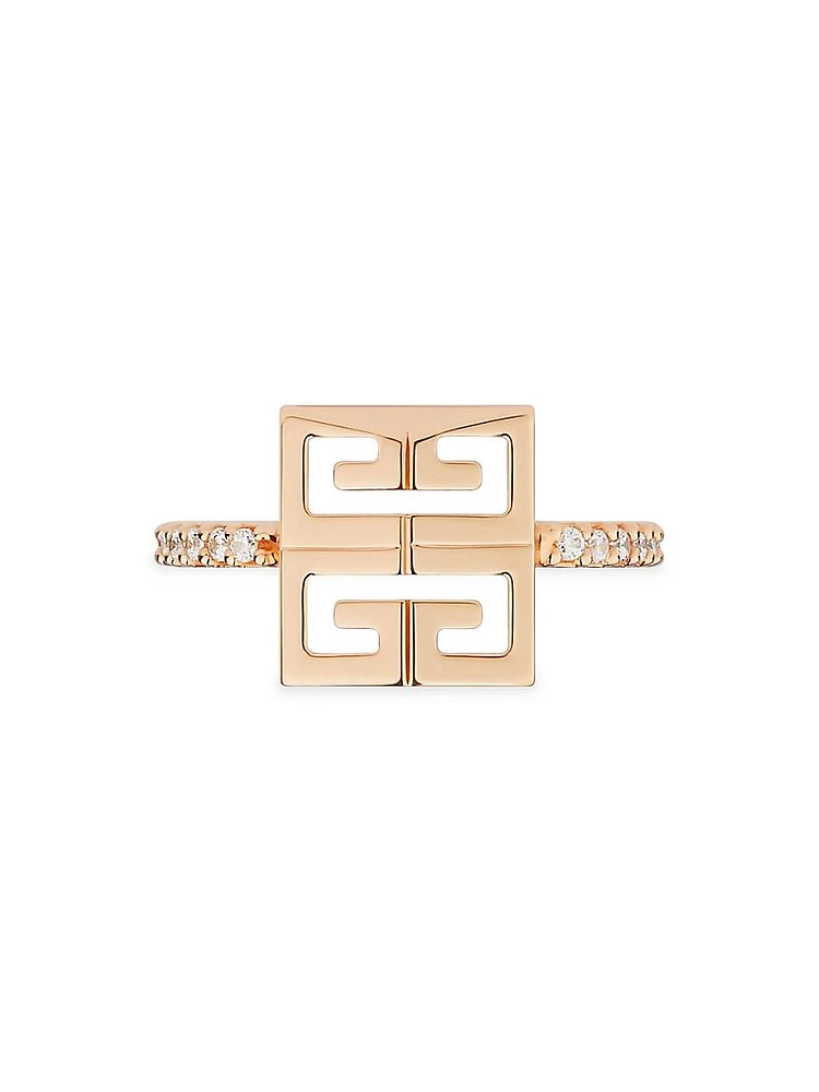 4G Ring Metal With Crystals