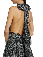 Zandra Abstract Tiered Midi-Dress