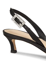 45MM Satin Slingback Sandals