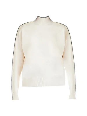 Framed Knit Mock Neck Sweater